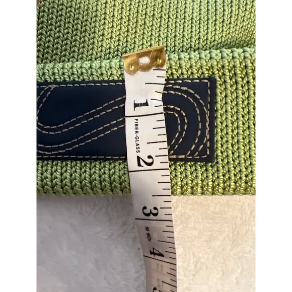 The Sak Original Boho Medium Green Crochet Knit Crossbody Bag Zip Adj. Strap - Picture 7 of 7